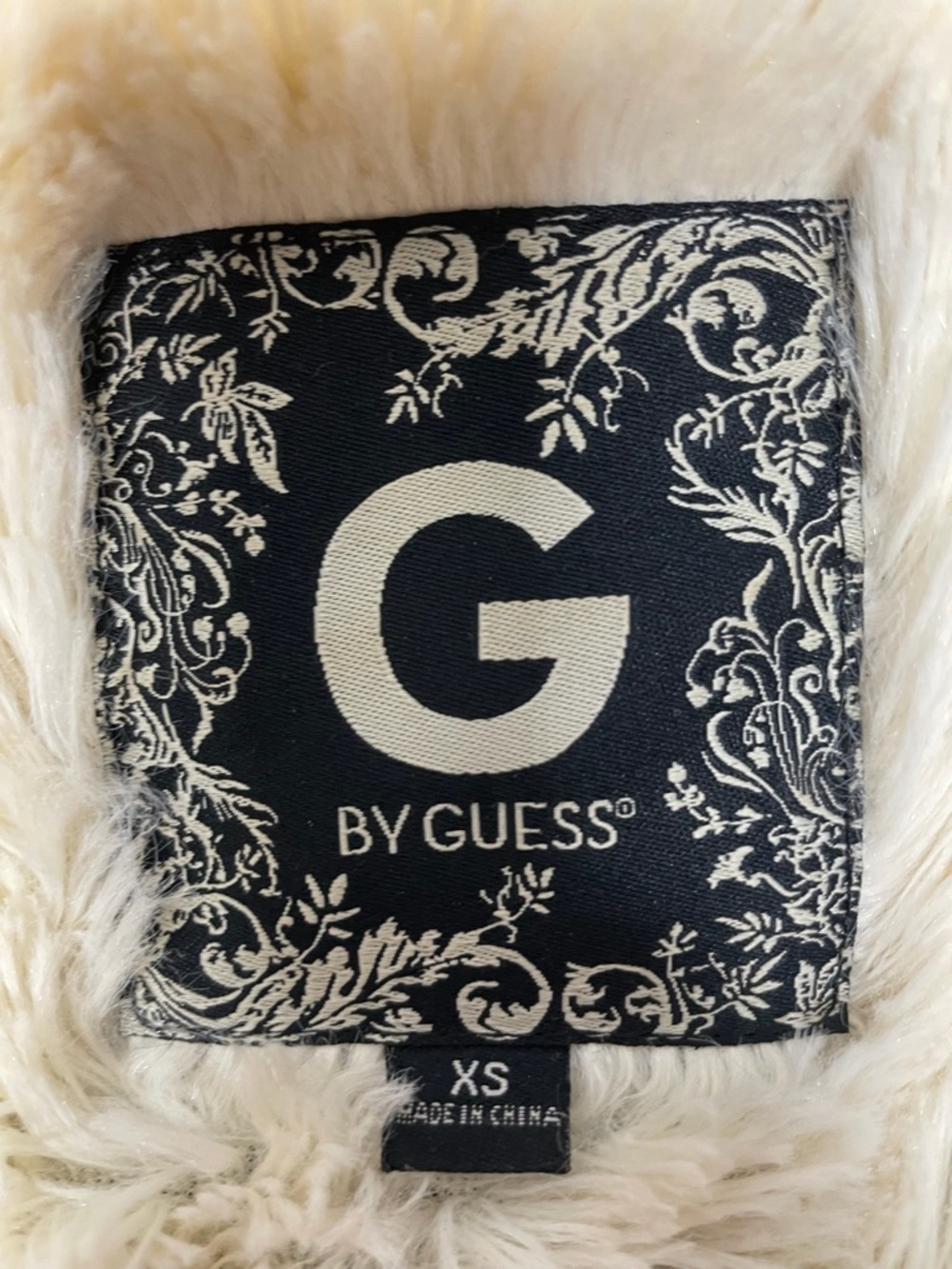 Guess Black Zip-Up Hoodie with Faux Fur Trim - Picture 4 of 6